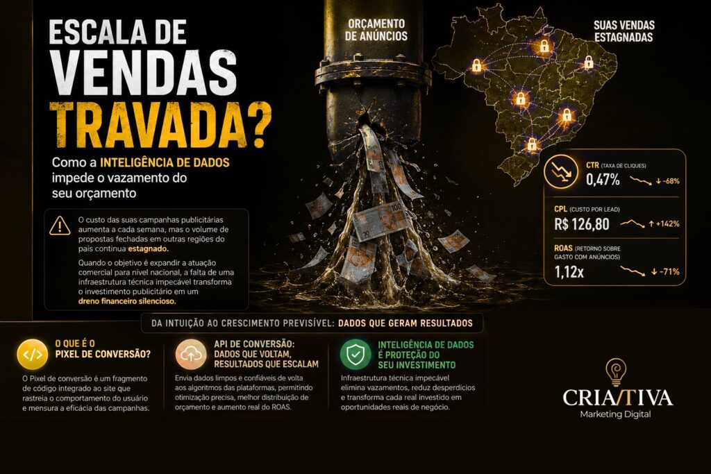 Gráfico demonstrando a escala de vendas com inteligência de dados